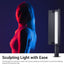 Luz RGB de mano 20W 360° con barndoor y difusor suave
