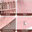 Bolsa maquillaje portátil rosa