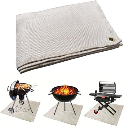 Alfombrilla fogata 24x32pulg gruesa para estufa leña