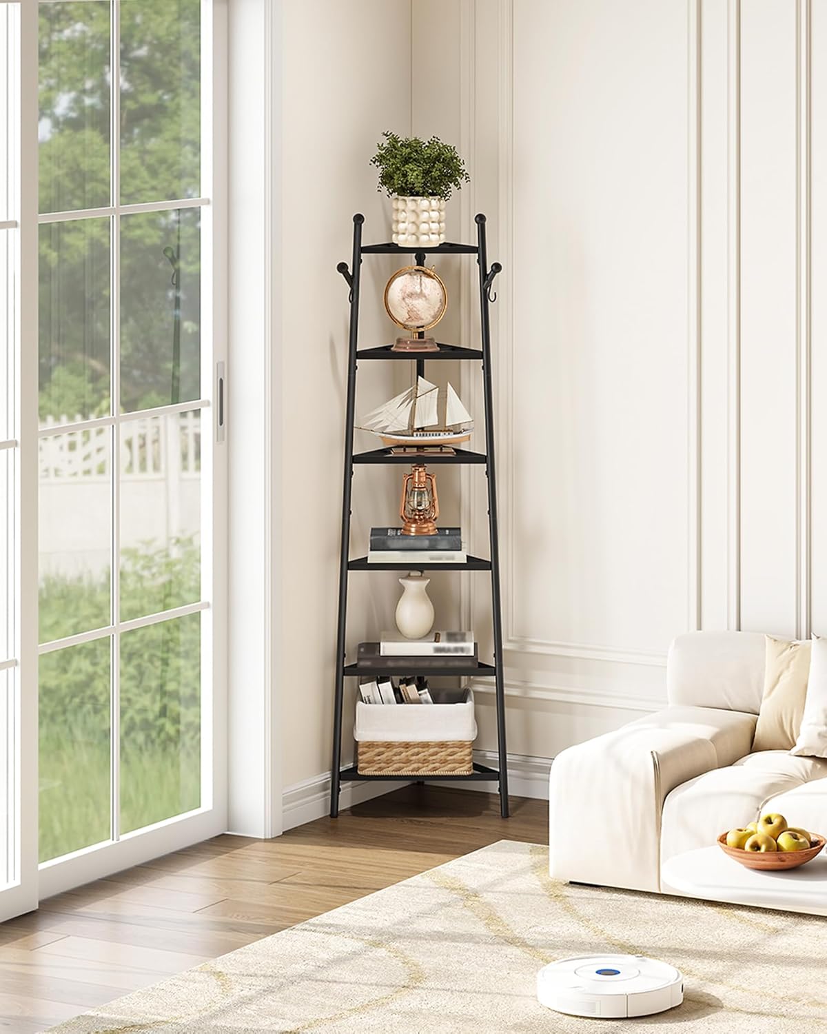 Soporte utensilios cocina 6 niveles torre triangular
