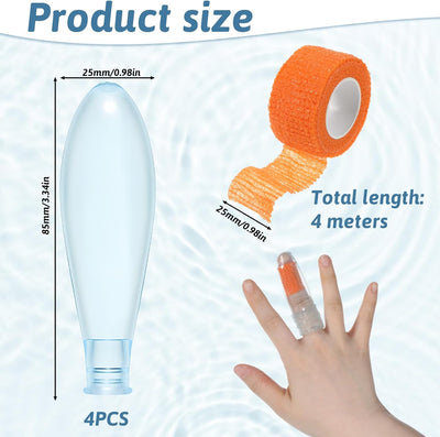 Protectores dedos impermeables con vendaje lactancia reutilizable