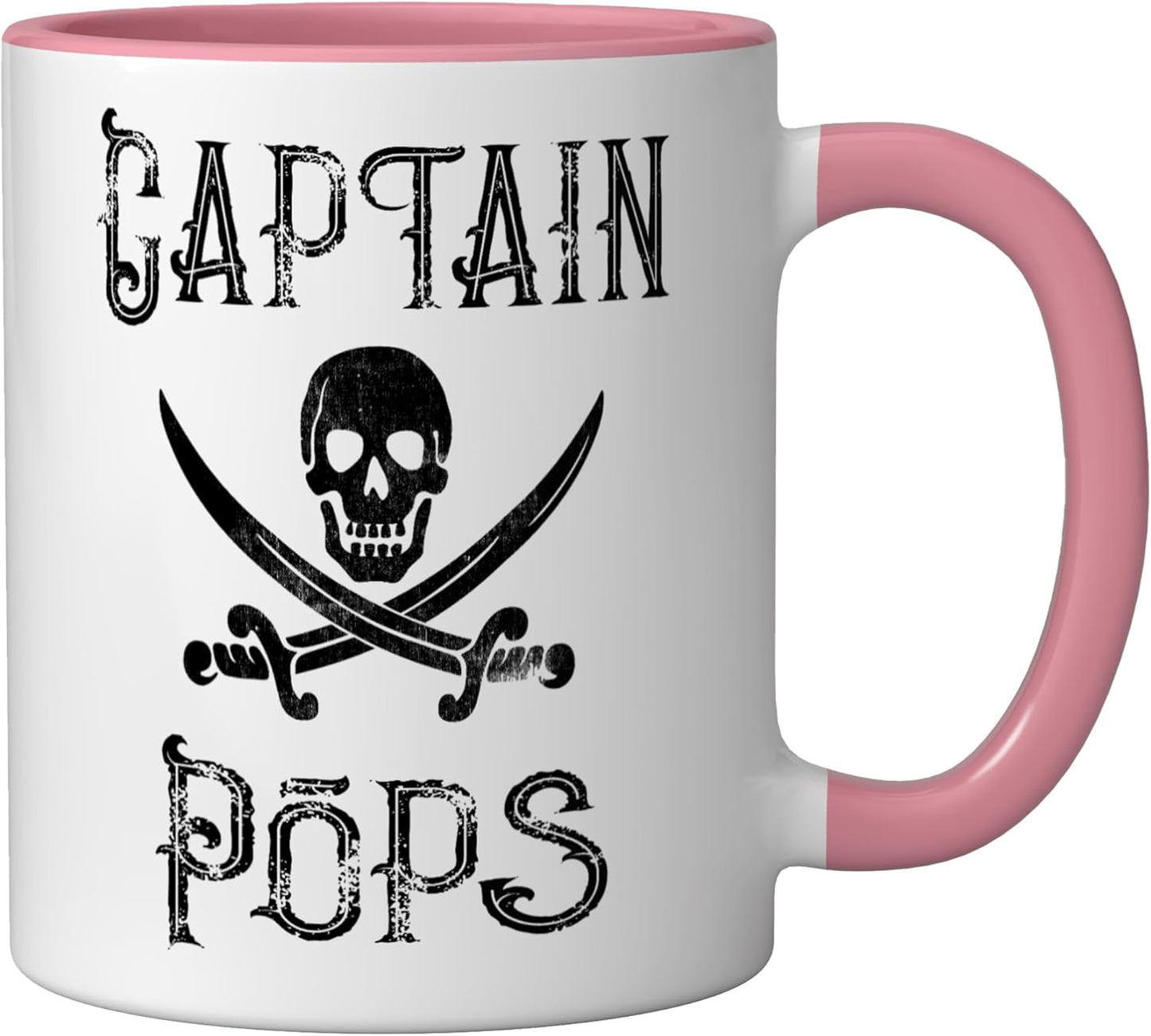 Taza Cerámica Capitán Pops Calavera Espadas Cruzadas