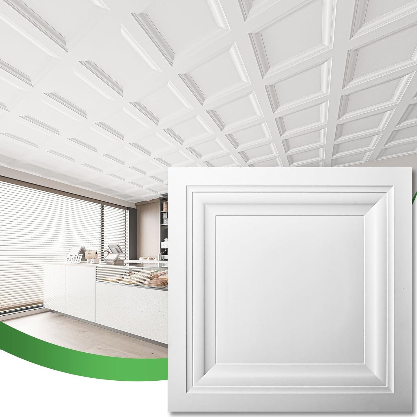12 Azulejos PVC 2x2pies 24x24pulg para Decoración Hogar