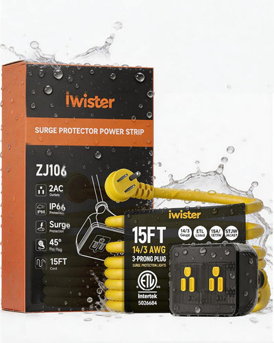 Cable extensión exterior 15ft IP66 2 salidas 1875W