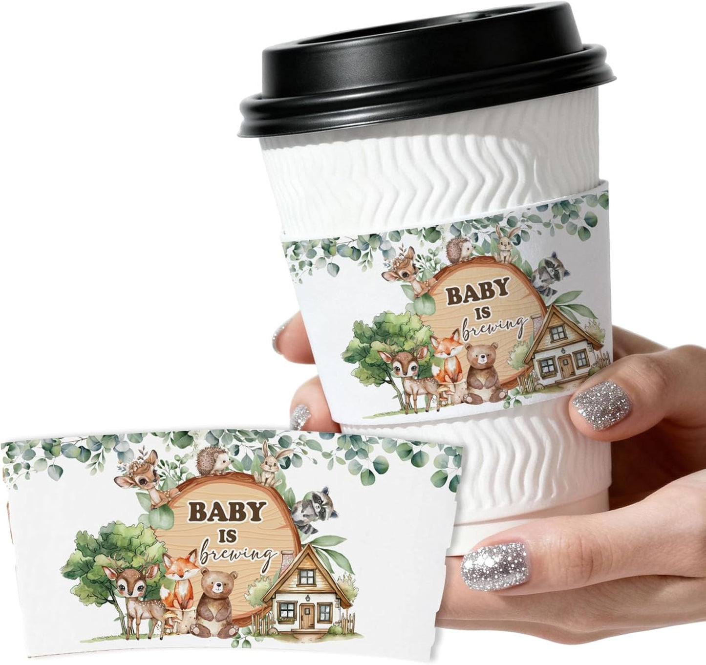 Fundas de café temáticas de baby shower y fiesta de cumpleaños