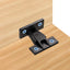 8 Pzas Soportes Plástico Montaje Rápido para Mueble Negro