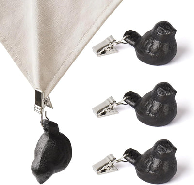 Juego de 4 manteles pesados de hierro fundido para exteriores negro