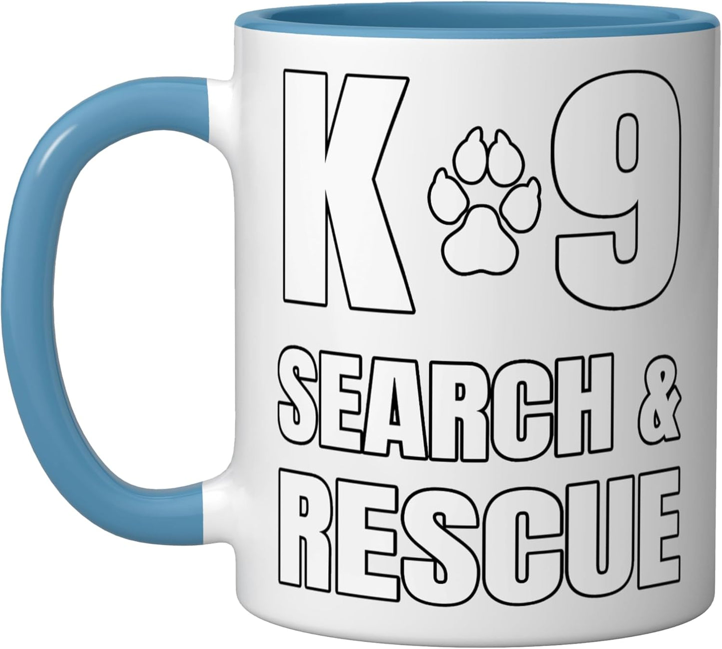 Taza Cerámica SAR K9 Front Print Azul/Blanco