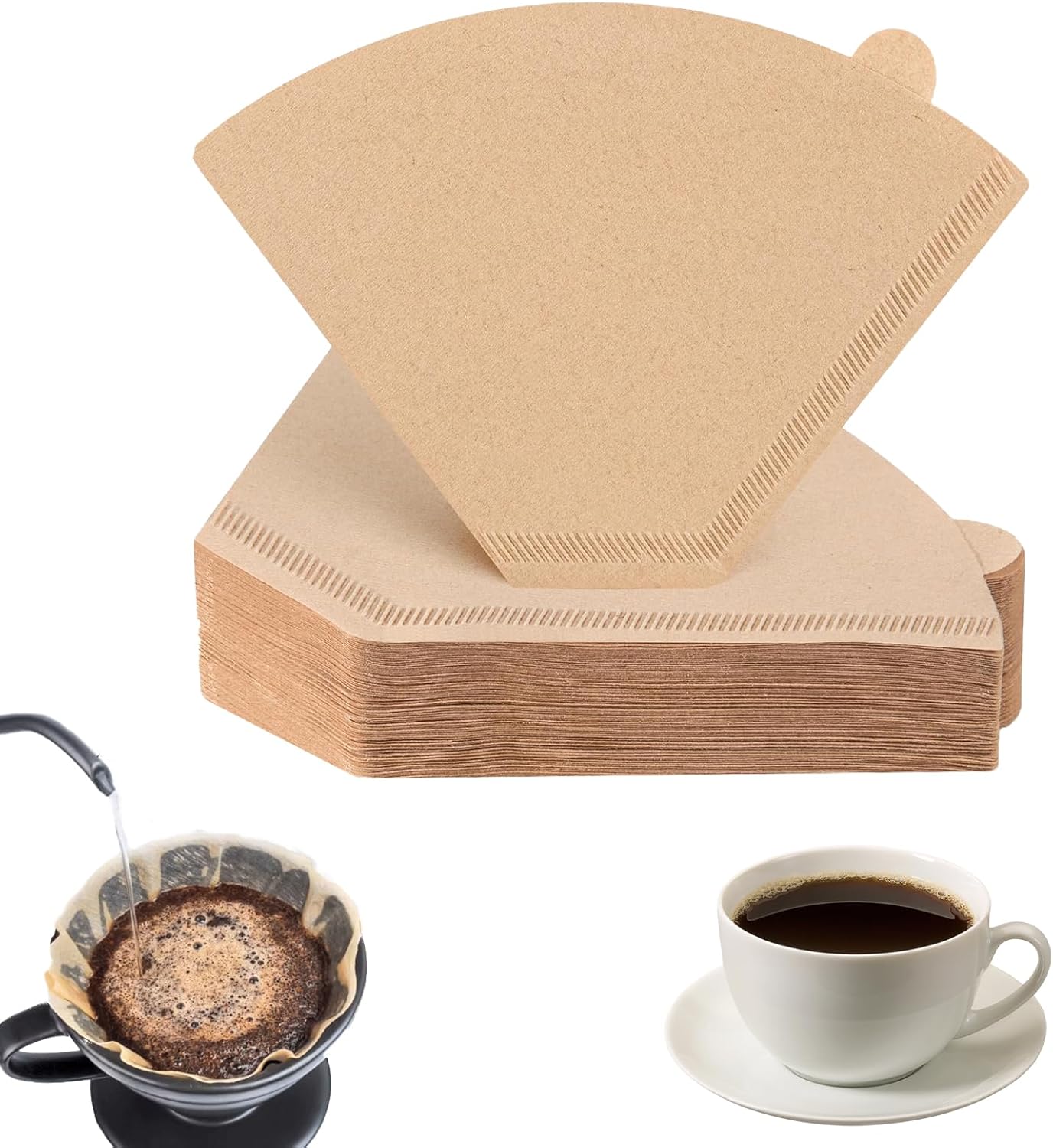 Filtros café papel comp OXO 100 pzas 2 conos