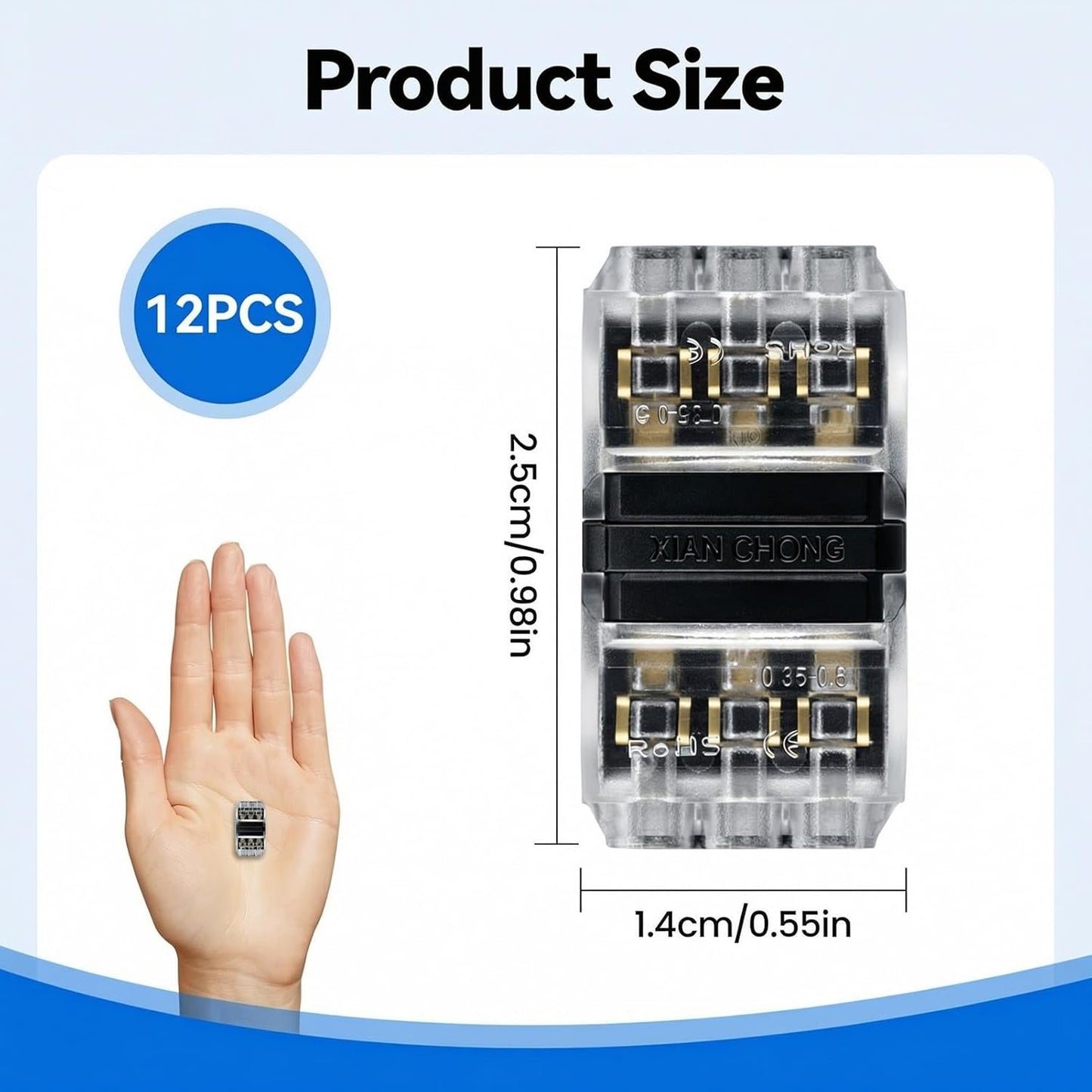 Conectores cable 20-24 AWG 2 y 3 pines sin soldadura