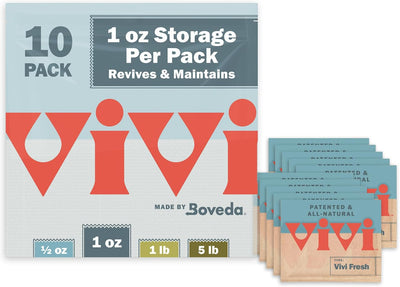 Boveda Paquetes Control Humedad 1oz Pack 10 Bolsa Resellable
