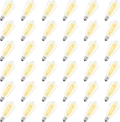 Pack 36 Bombillas LED ST38 E12 Regulables Blanco Cálido