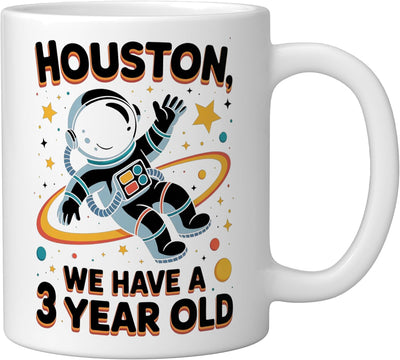 Taza cerámica astronauta para cumpleaños 3 años niño