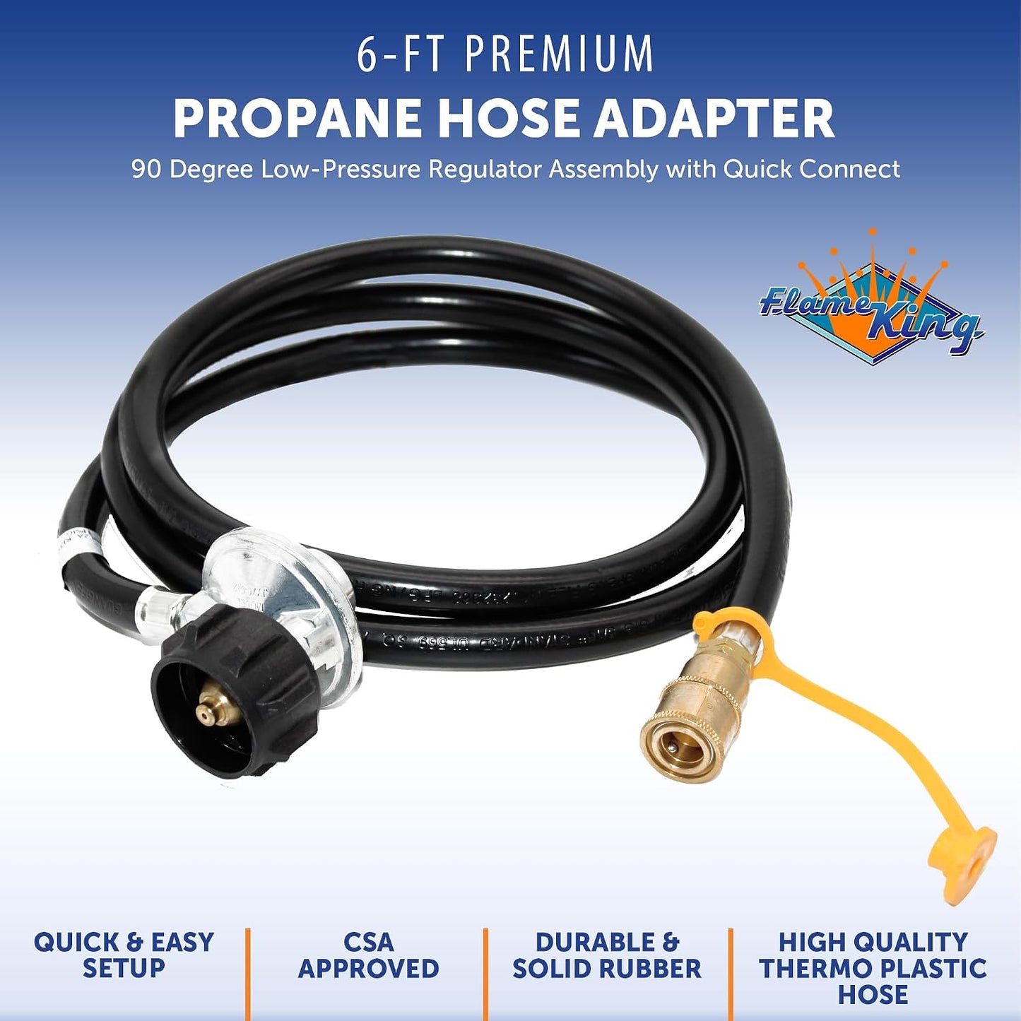 Regulador gas propano 90grados manguera conexión rápida 6ft