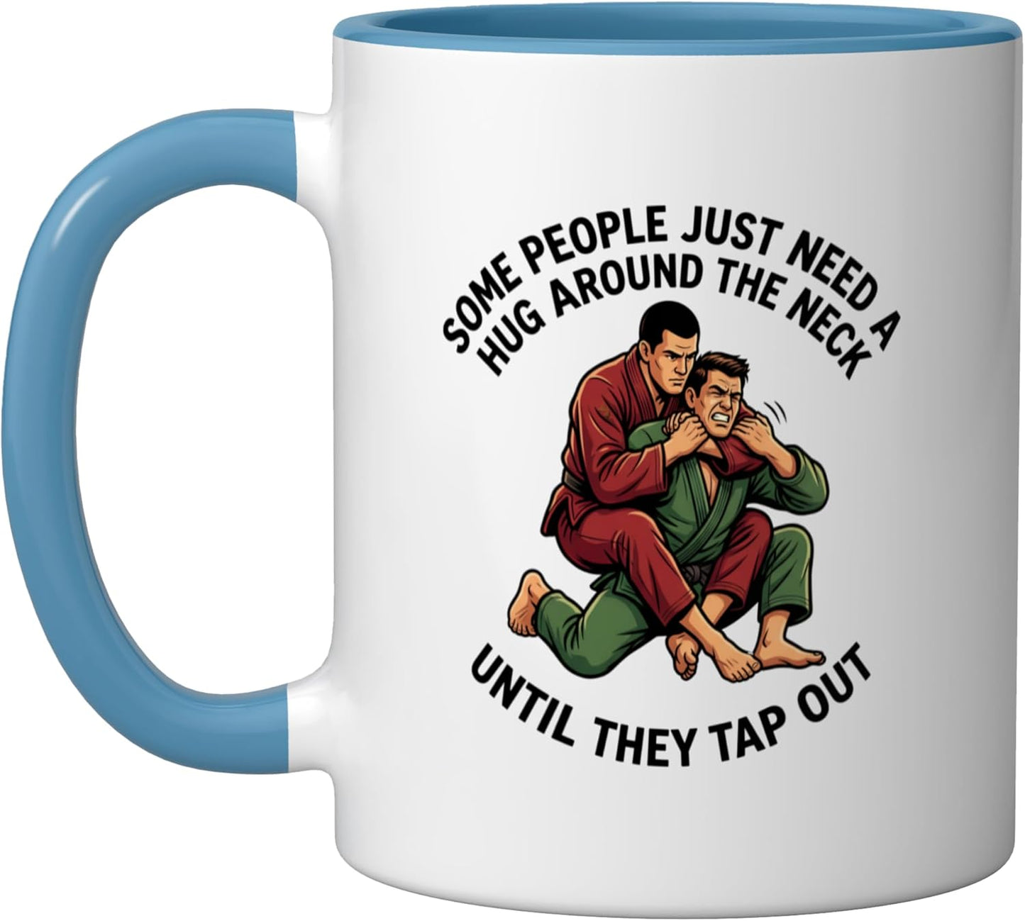 Taza Cerámica Judo Azul/Blanco