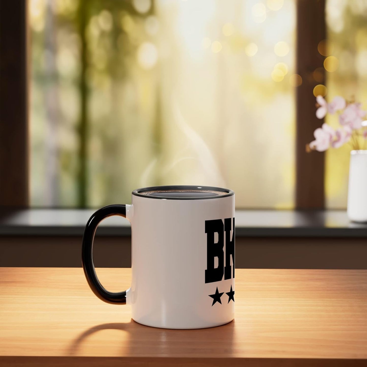 Taza Cerámica Diseño BKLYN Negro/Blanco