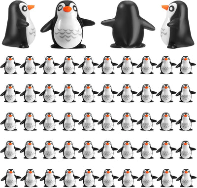 50 Pzas Figuras Pingüino Resina Adorno Pastel Jardín Invierno