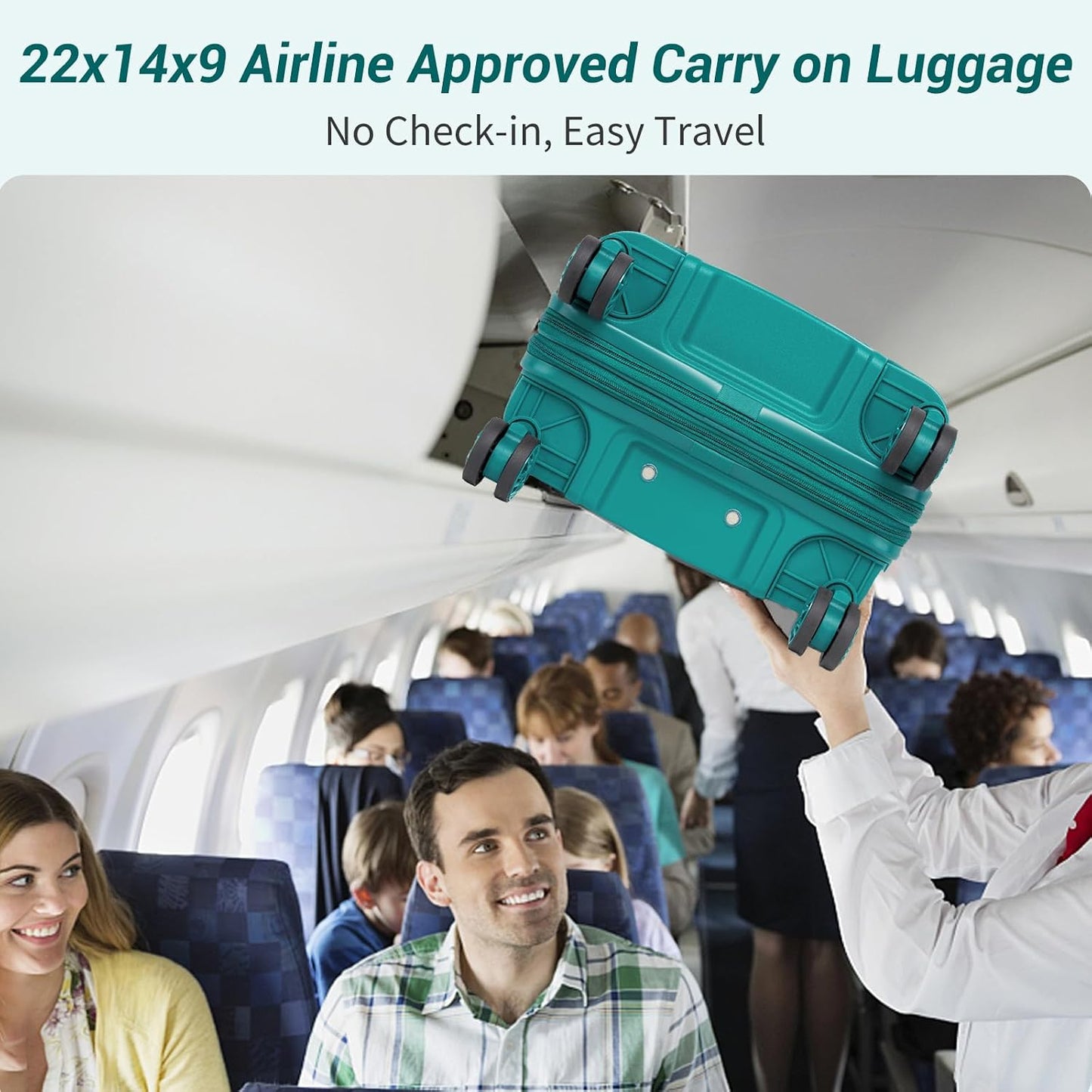 Maleta rígida 4 ruedas TSA bloqueo Turquesa set 3 piezas 20/24/28