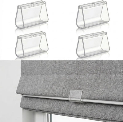 4 Pzas Manillas Plástico para Cortinas Romanas Sin Cuerdas