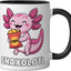 Taza Cerámica Axolotl Graciosos Negro/Blanco