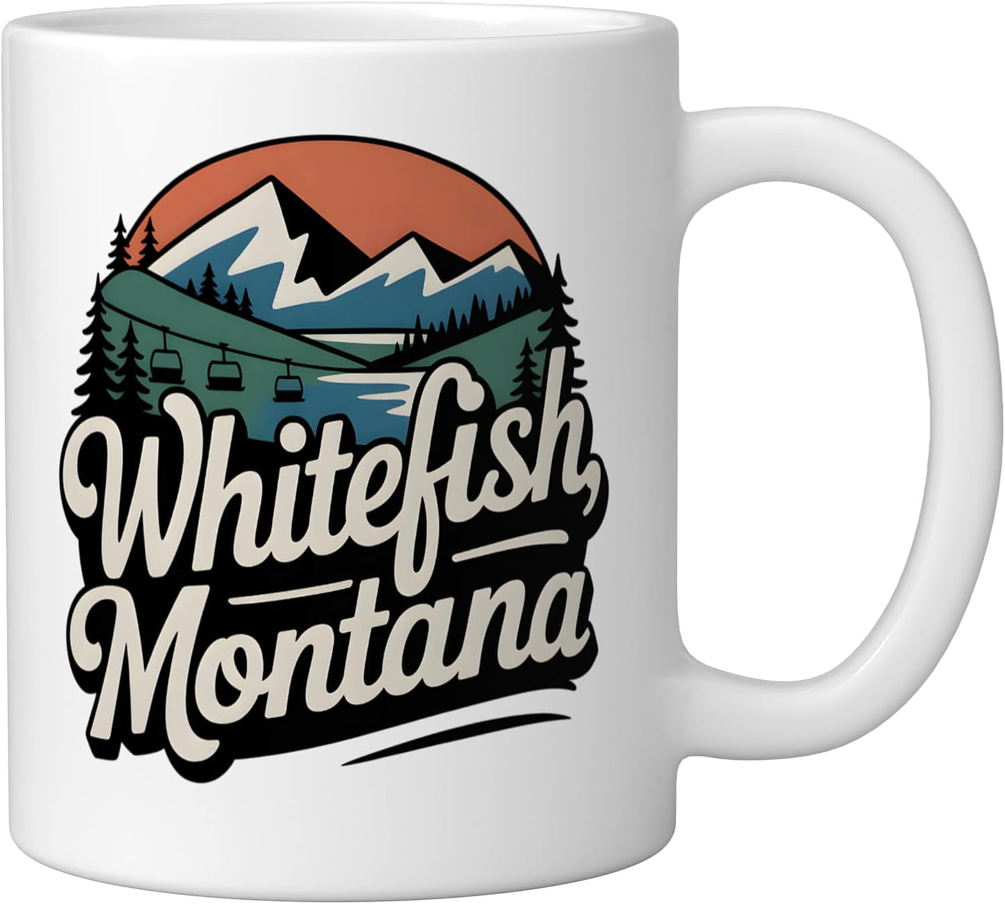 Taza Cerámica Montana Whitefish Blanca