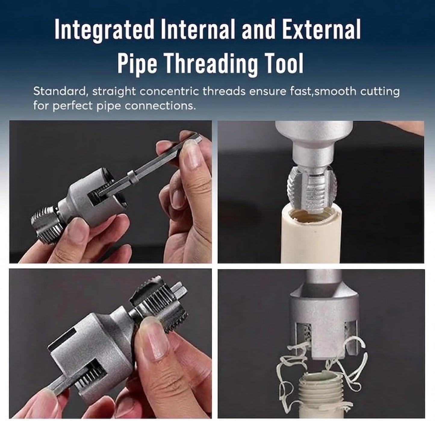 Enhebrador PVC set 3 pzas 1 ″ 1/2 ″ 3/4 ″