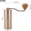 Molinillo café manual acero inox CNC ajustable para viaje