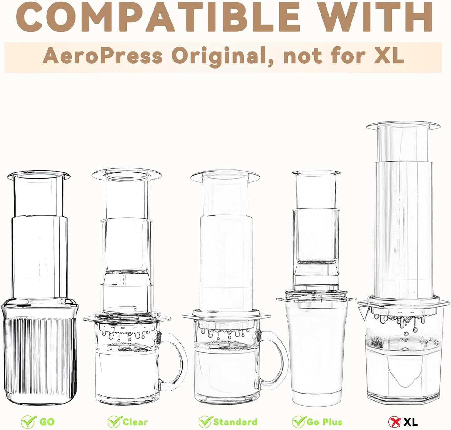Pack 2 Filtros Café Acero Inox Comp AeroPress