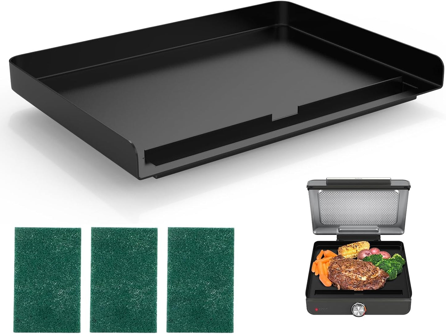 Placa antiadherente parrilla sin humo Ninja Sizzle 14pulg