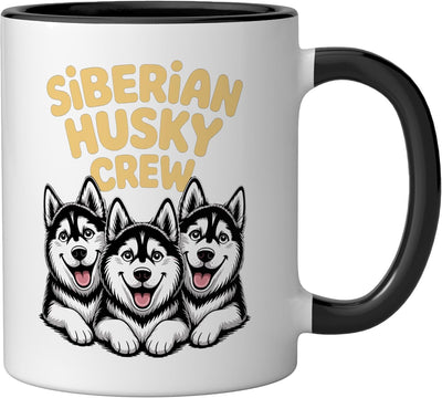 Taza cerámica de perro Husky dibujos animados para dueño