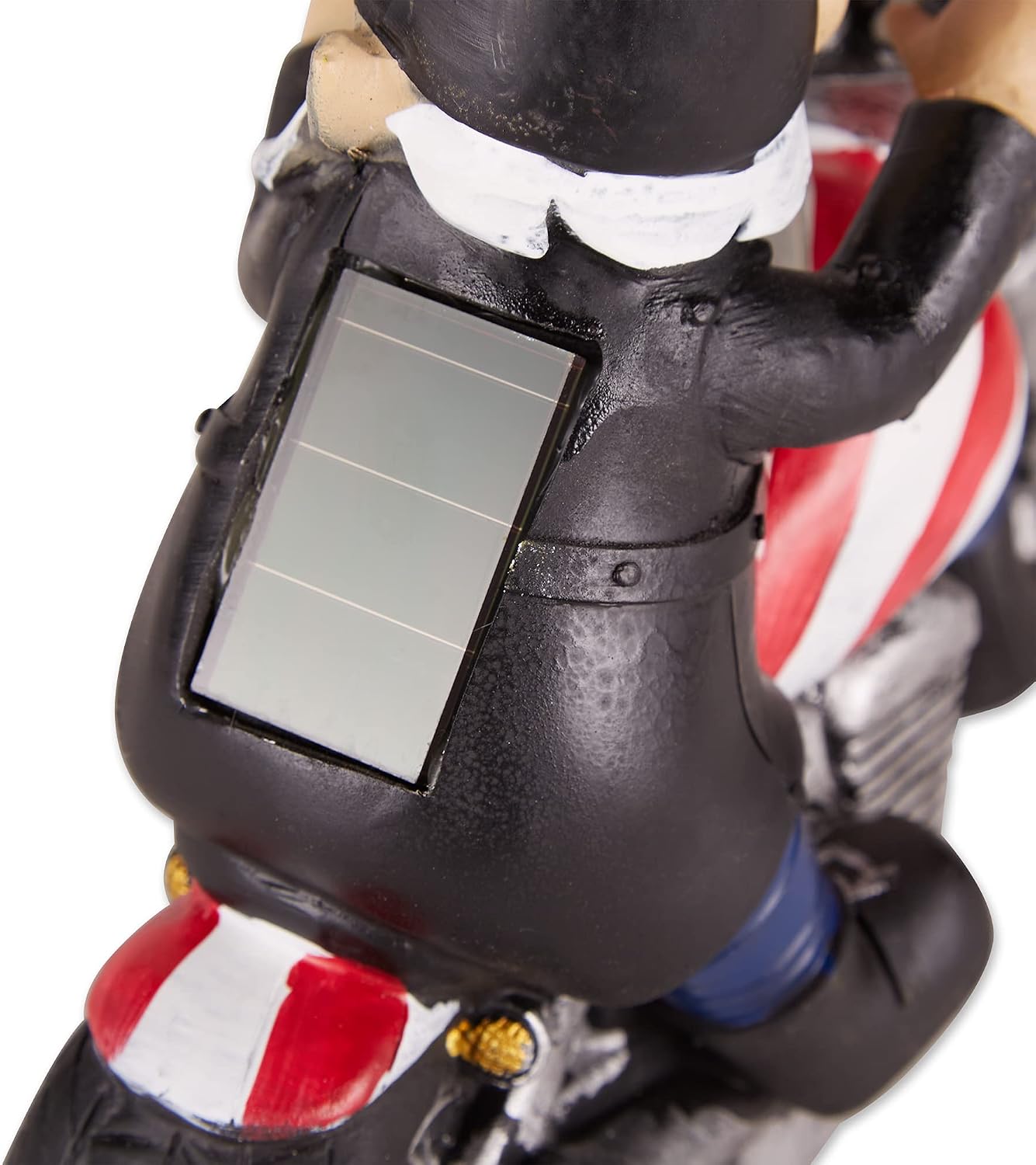 Estatua solar gnomo motorista 8x3.25x7.5