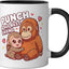 Taza cerámica Punch y su mejor amigo Kun bebé mono negro/blanco