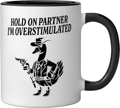 Taza Cerámica Tiro al Pavo Negro/Blanco