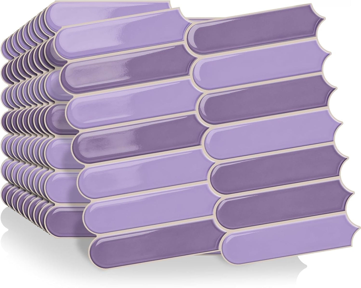 Protector salpicaduras 12x12pulg textura cristal morado claro