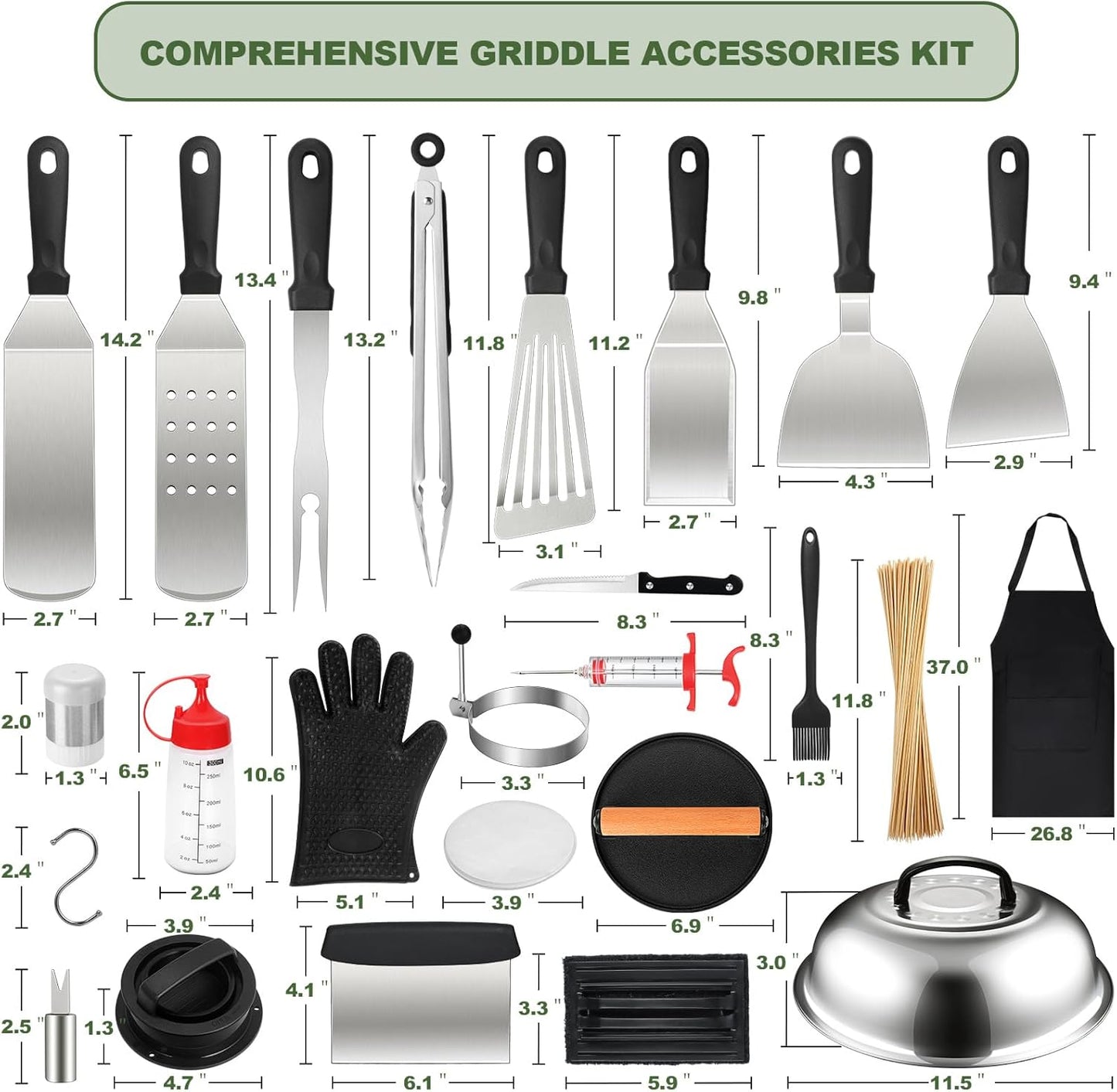 Kit 237 Pzas Accesorios Parrilla Blackstone Espátulas Cubierta