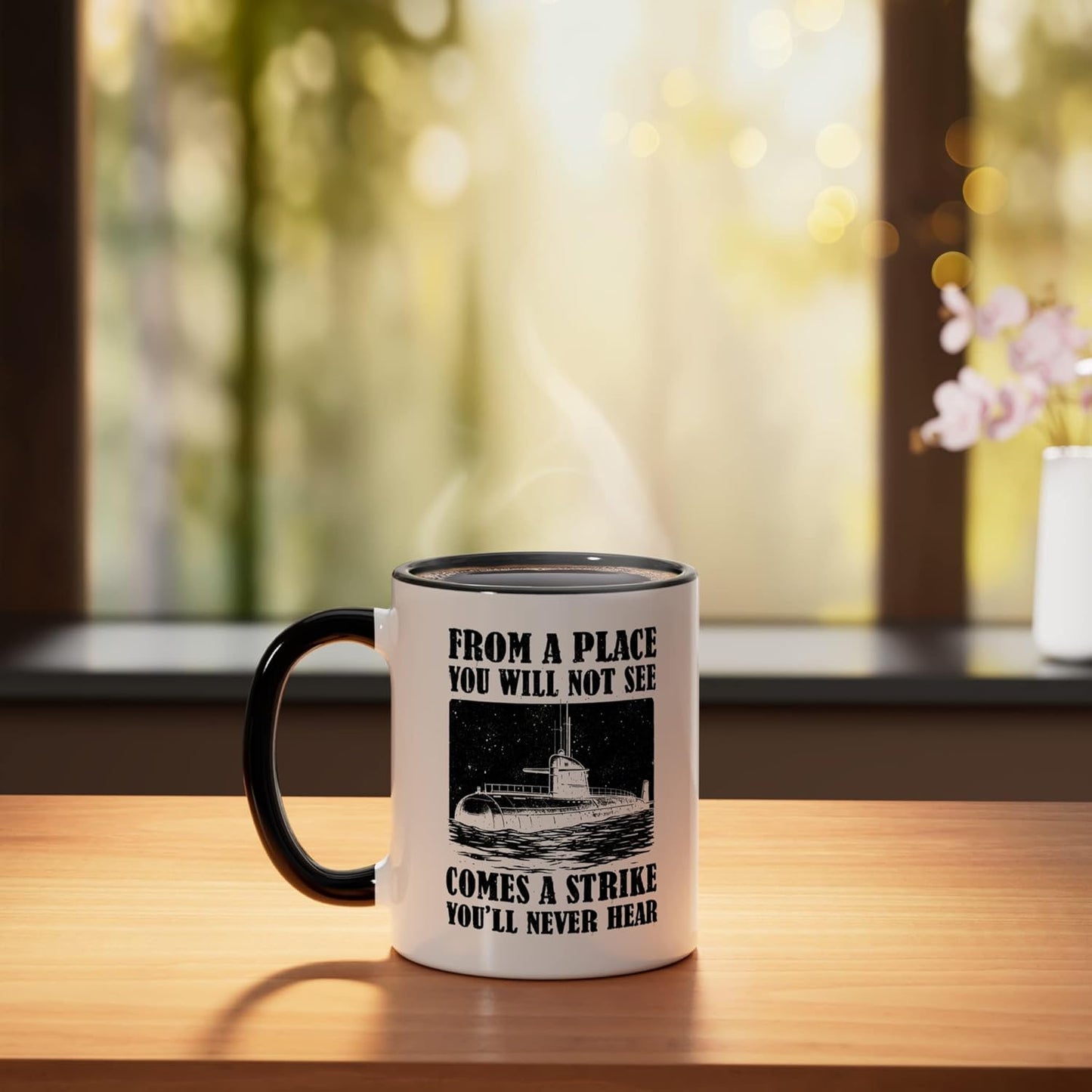 Taza Cerámica Submariner Negro/Blanco