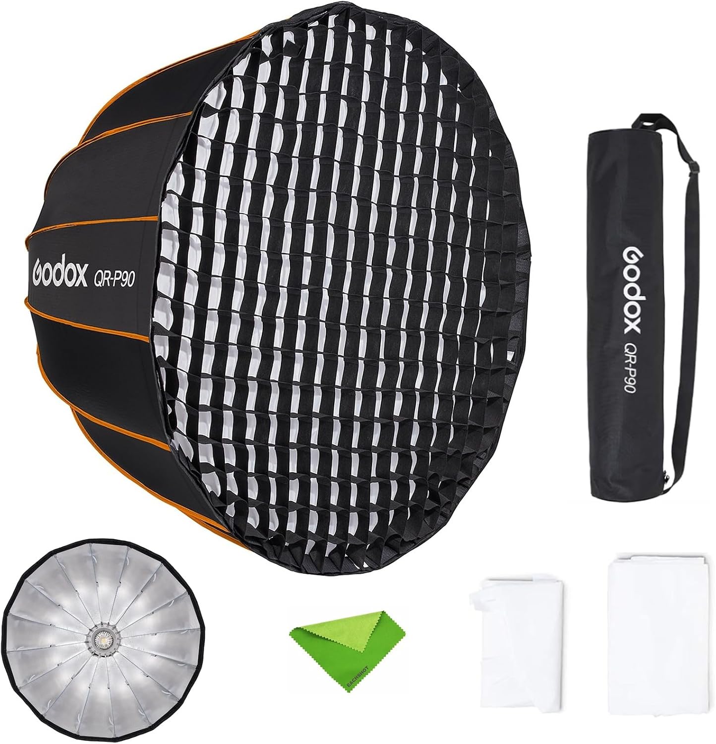 Caja luz parabólica 35.4pulg Bowens con difusor SL-60W