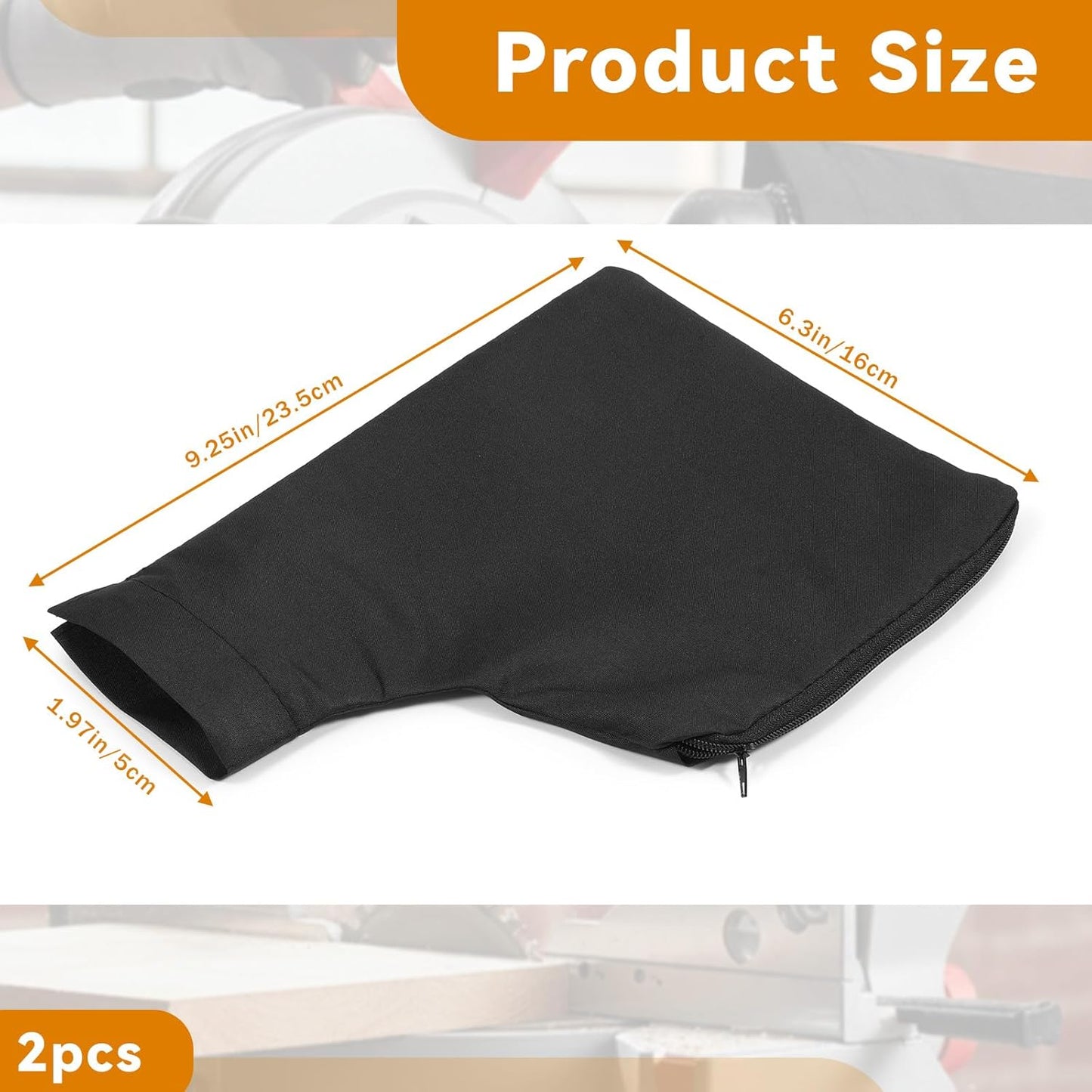 2 Bolsas Polvo Sierra Ingletadora Universal Con Cremallera