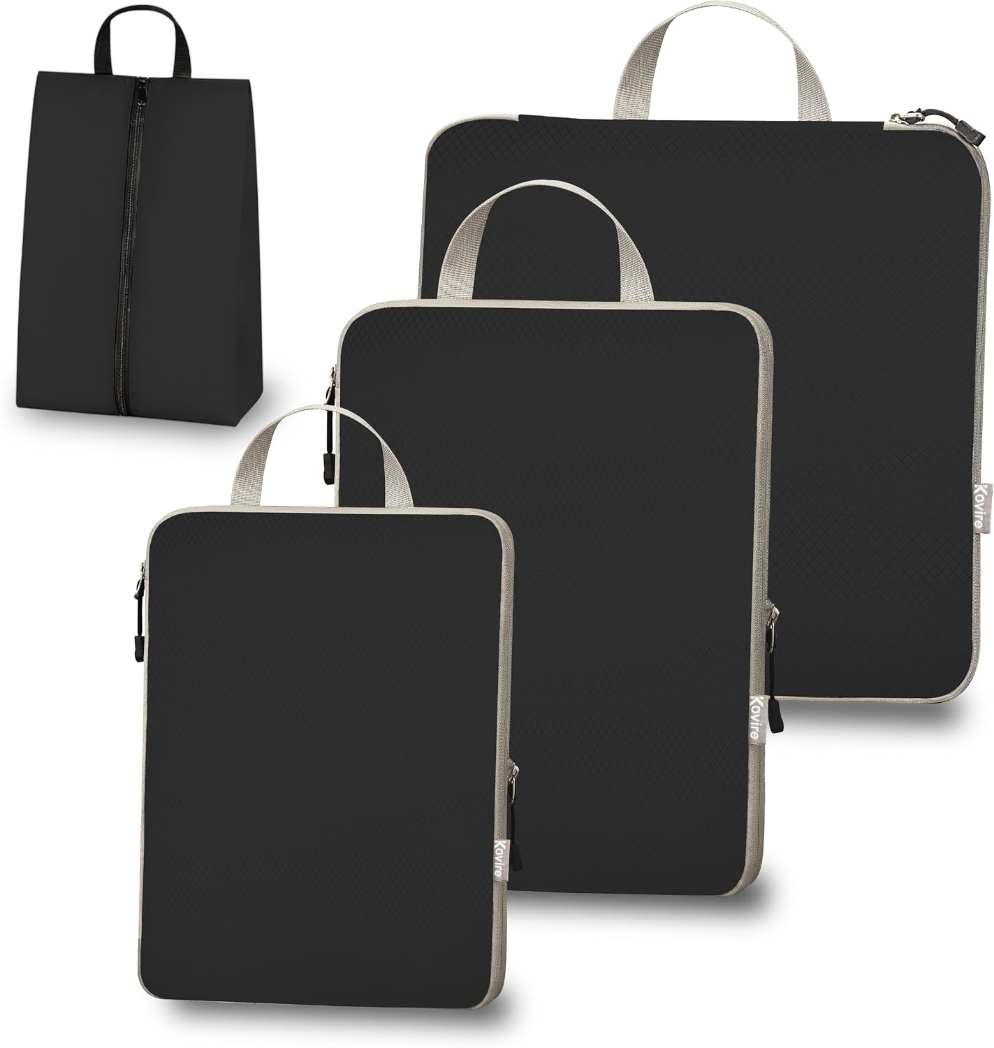 4 Pzas Bolsas Almacenamiento Rectangulares Poliéster Carbón