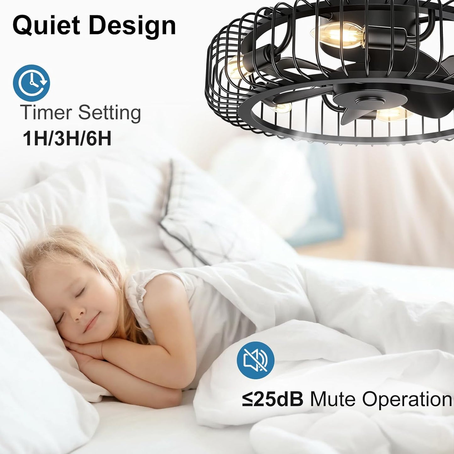 Ventilador techo 20pulg con 6 luces control remoto