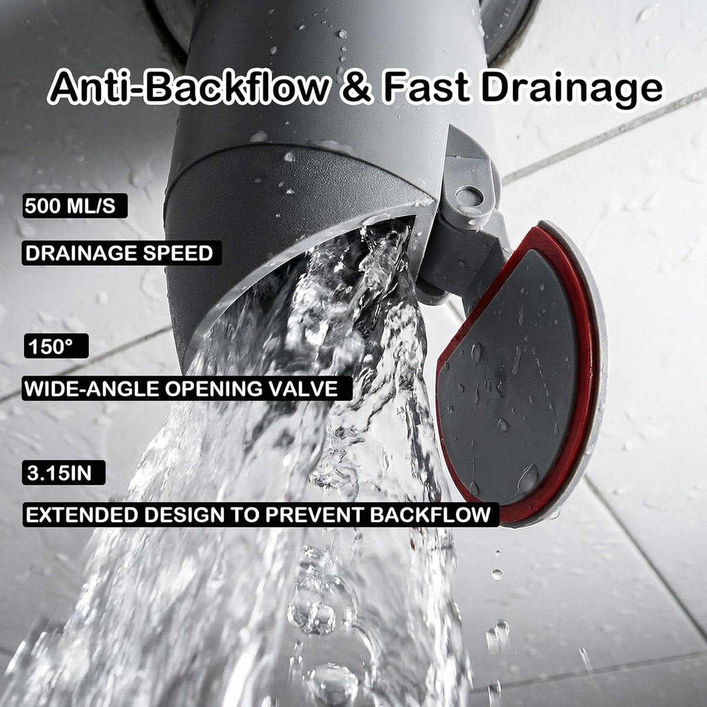 Tapón drenaje baño lavandería 1.9-3.9pulg magnético antiolores