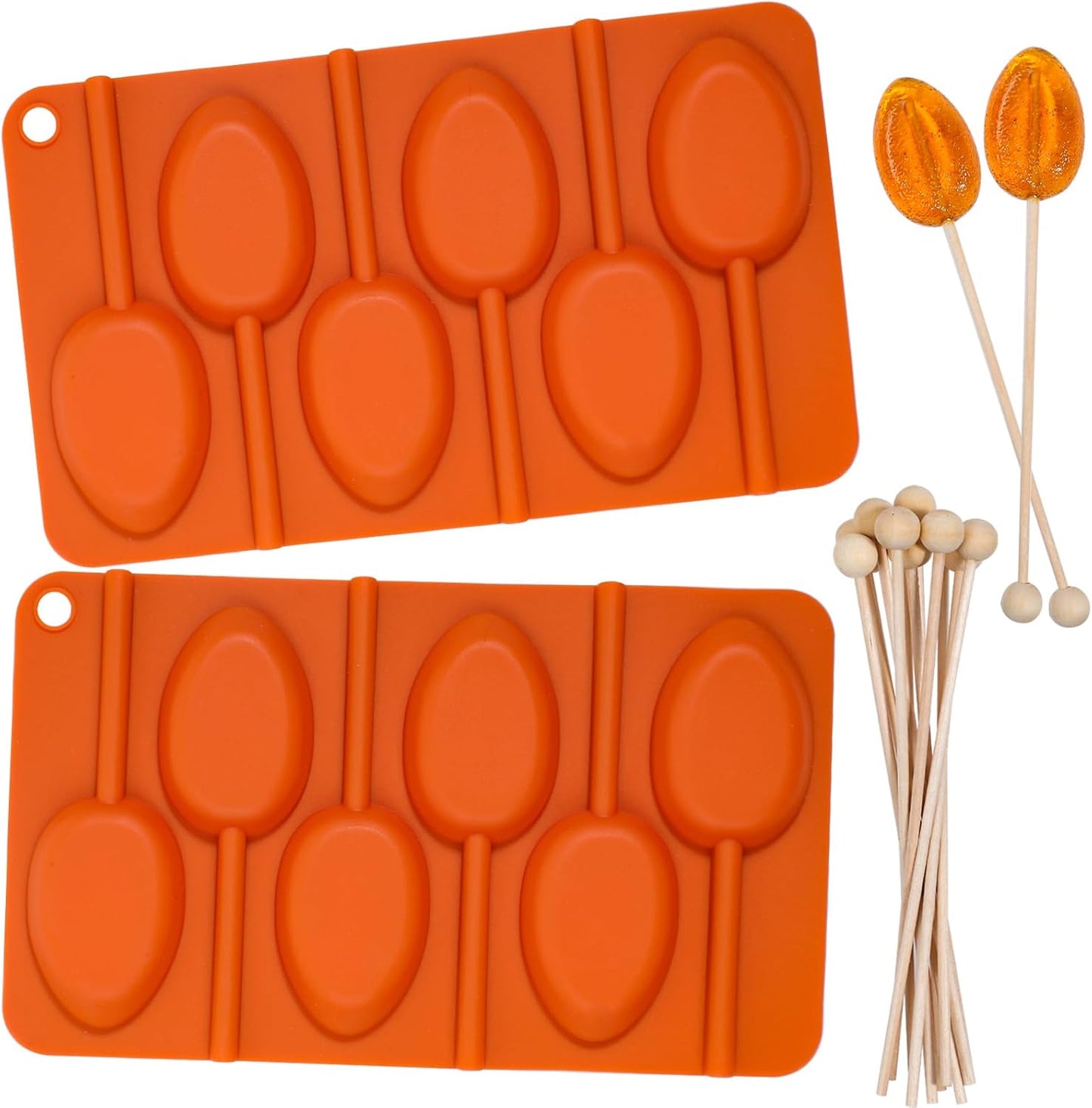 Kit de fabricación de paletas de cuchara de miel Webake con moldes de silicona y palitos de madera
