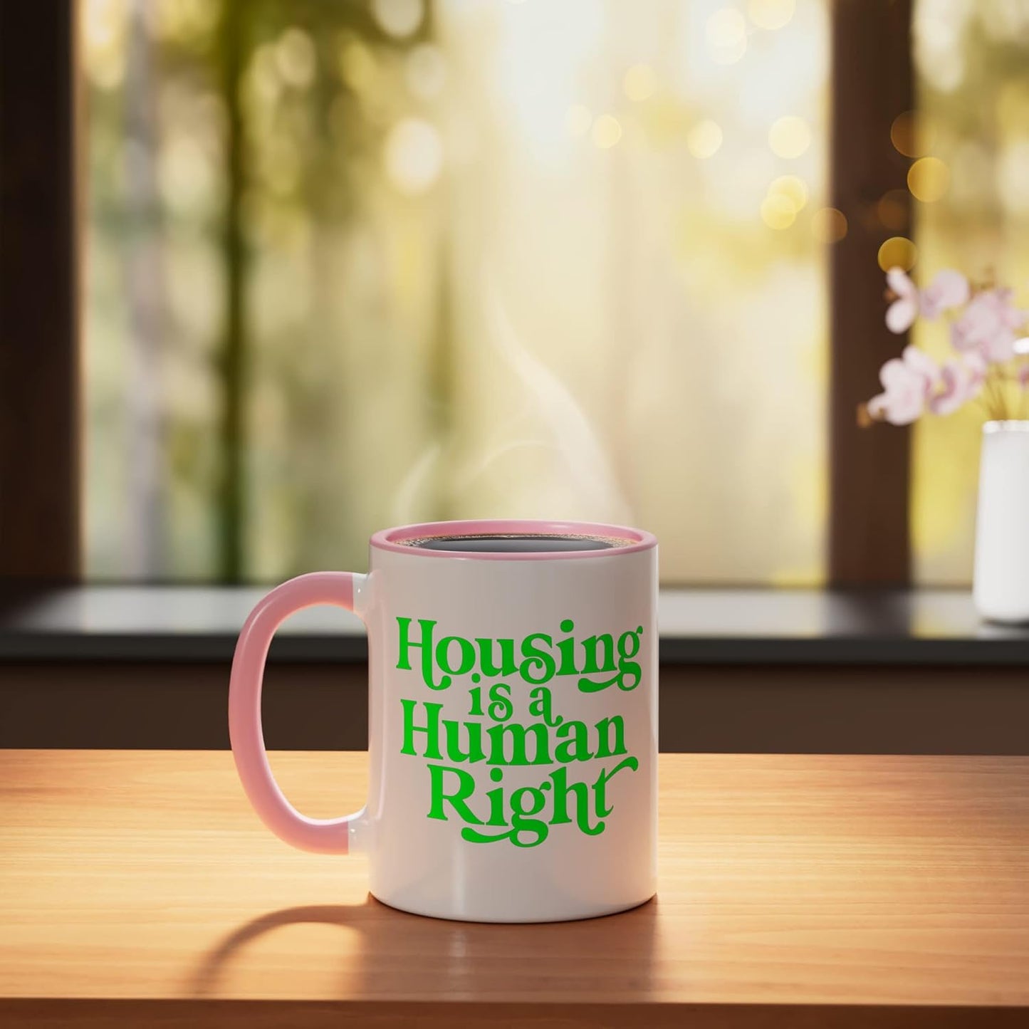 Taza Cerámica Primera Oportunidad Rosa/Blanco