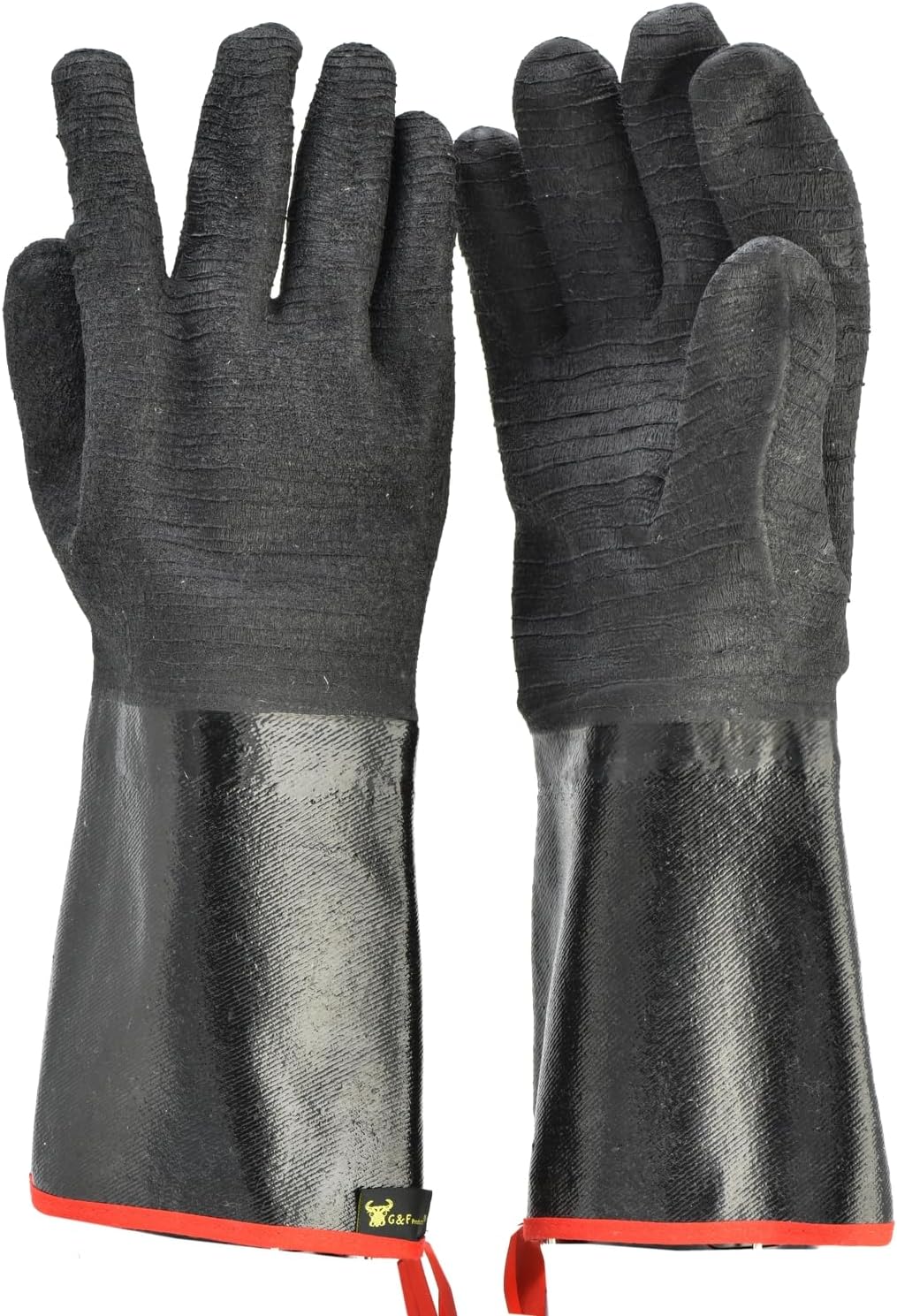 Guantes piel barbacoa resistentes calor gamuza forro algodón