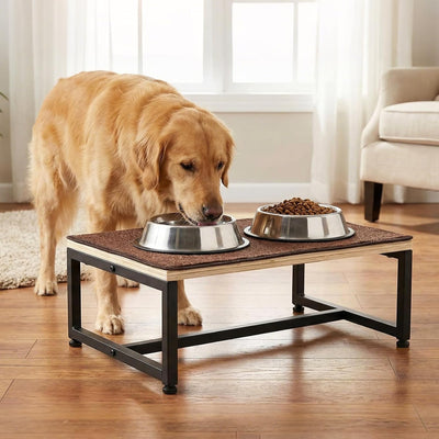 Taburete perros metal escalón madera 6pulg antideslizante