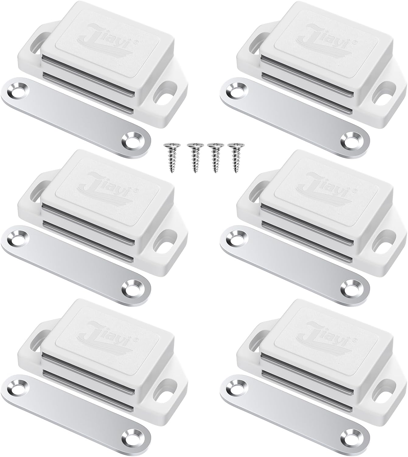 Imanes puerta armario plástico set 6