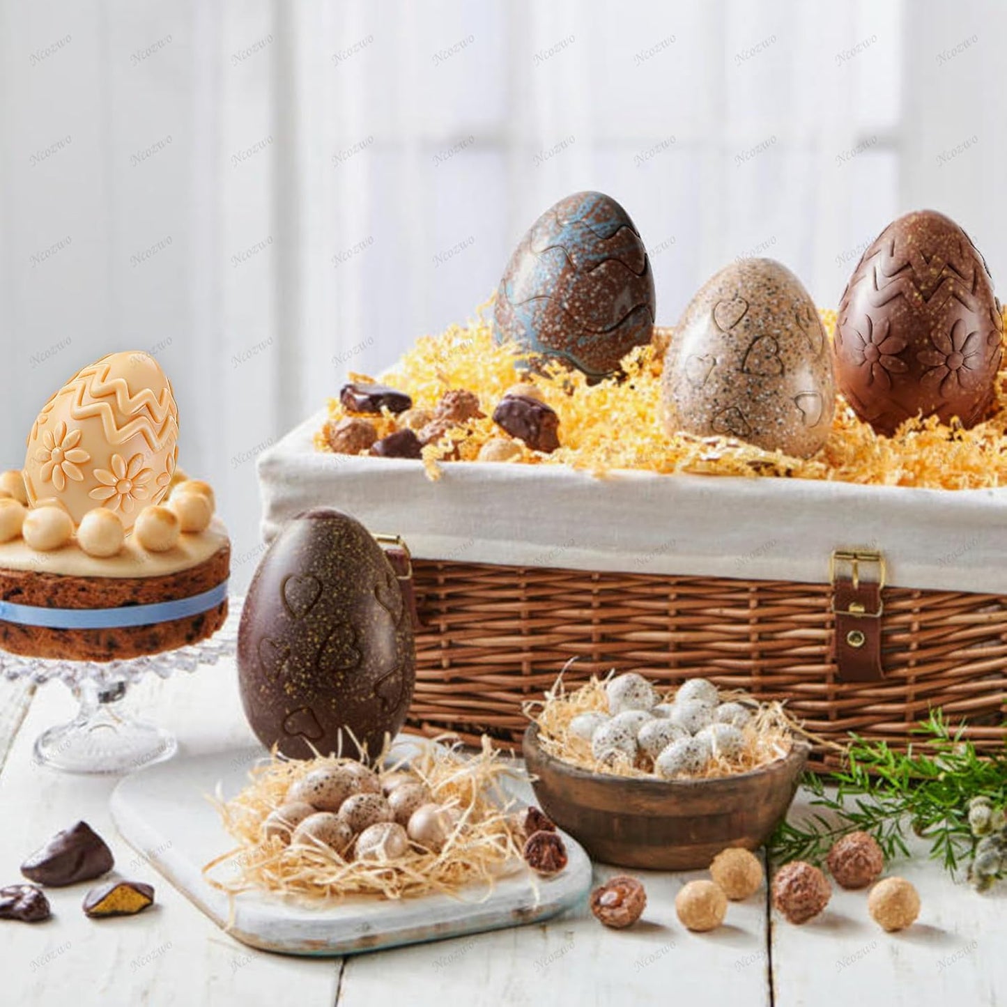 Molde de silicona antiadherente para pastel de Pascua, pudín de gelatina, helado, pan, muffins y jabón