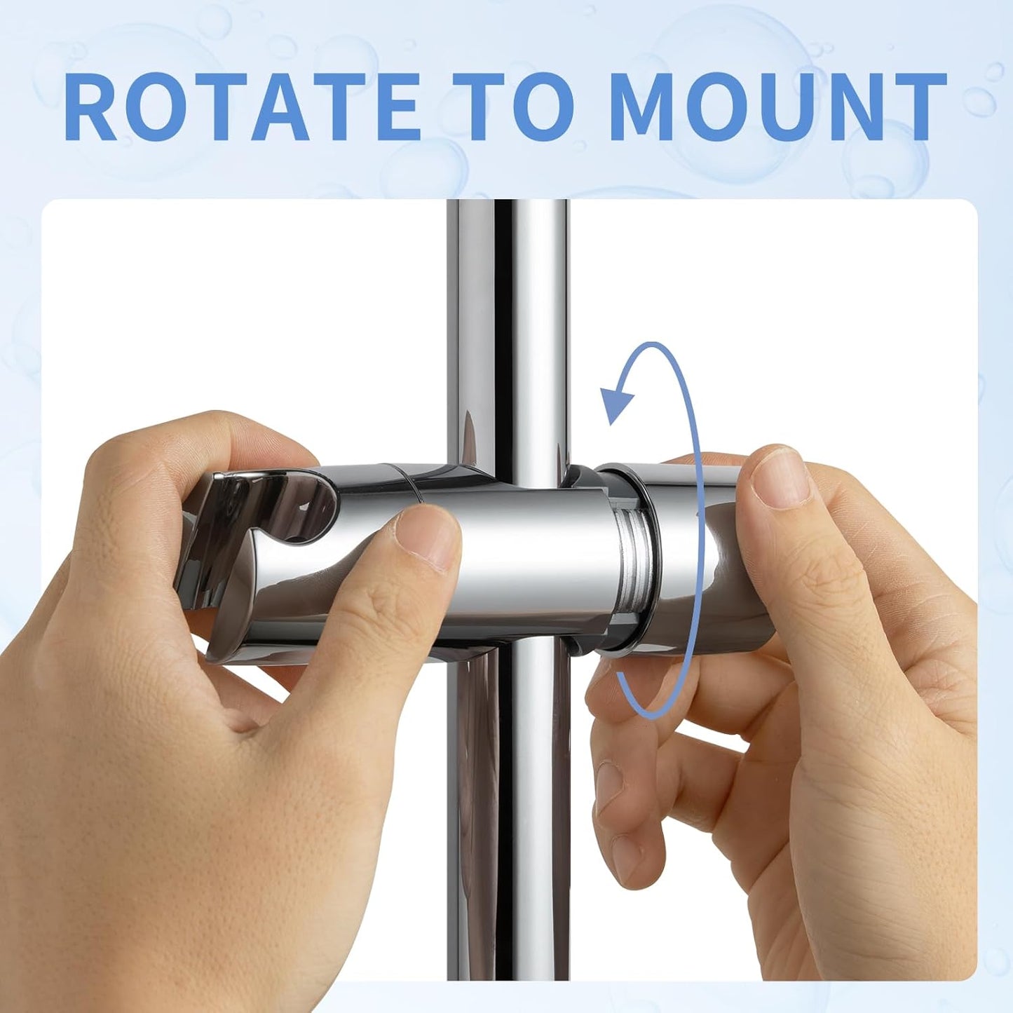 Soporte cabezal ducha ajustable 0.75-1pulg rotación 45grados