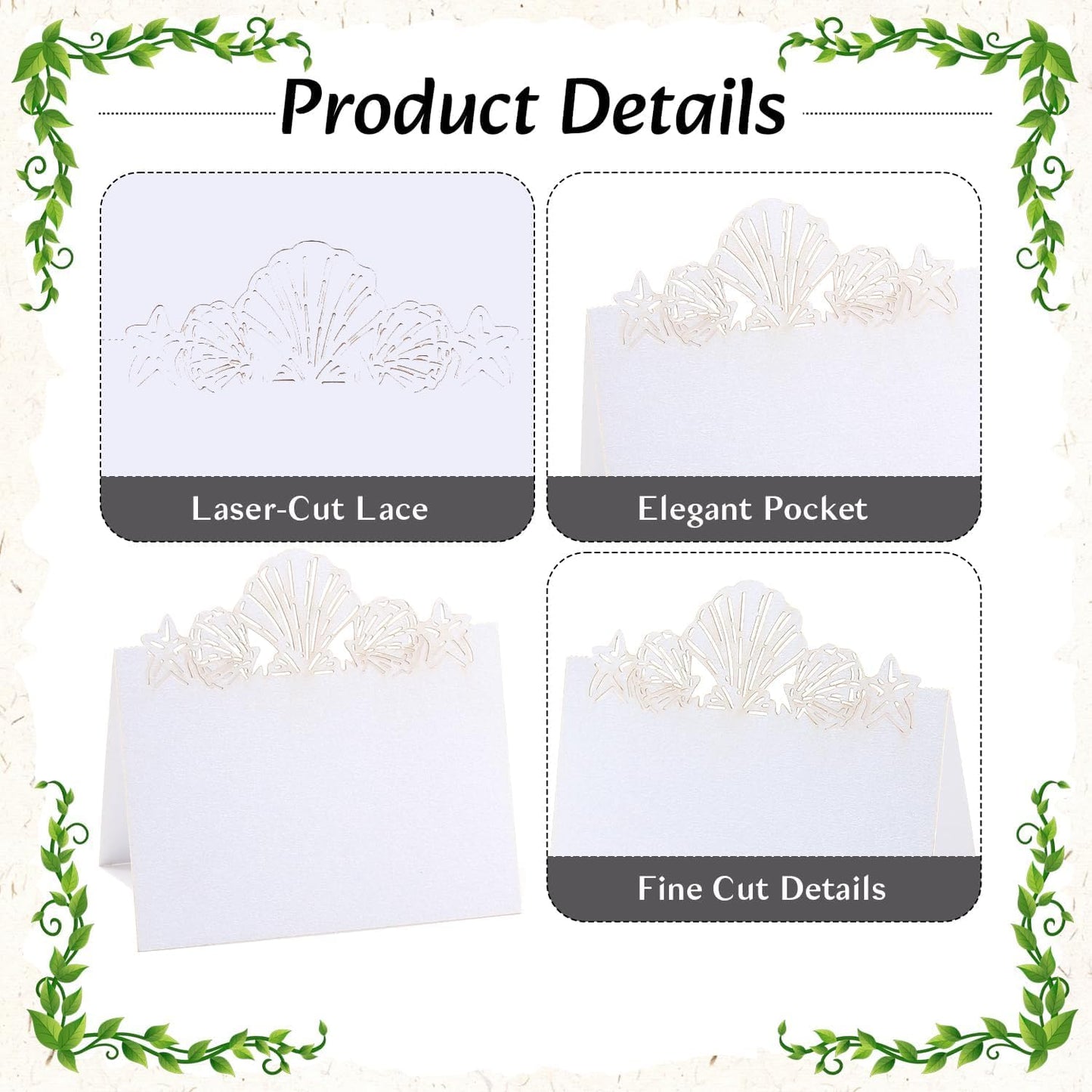 Tarjetas de mariposa blancas plegadas para mesa y eventos