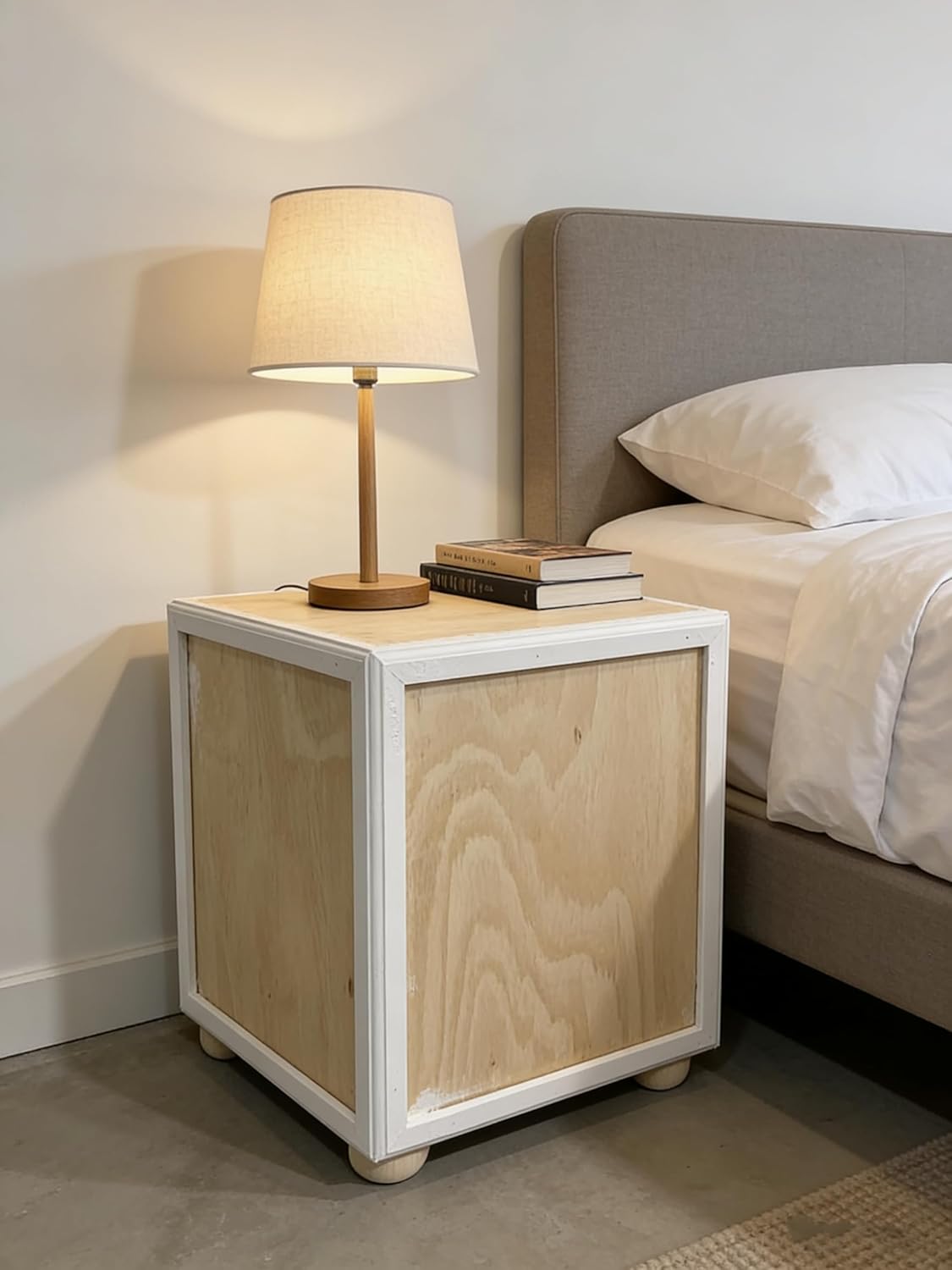Set 4 Patas Mueble Redondas Sin Pintar Madera Maciza